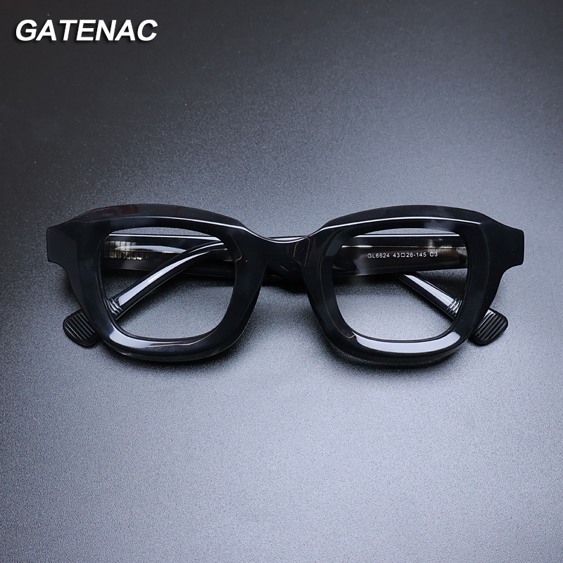 Gatenac Vintage okulary octanowe ramka dla mężczyzn Retro ręcznie robiona okulary korekcyjne krótkowzroczność damska luksusowa markowe okulary