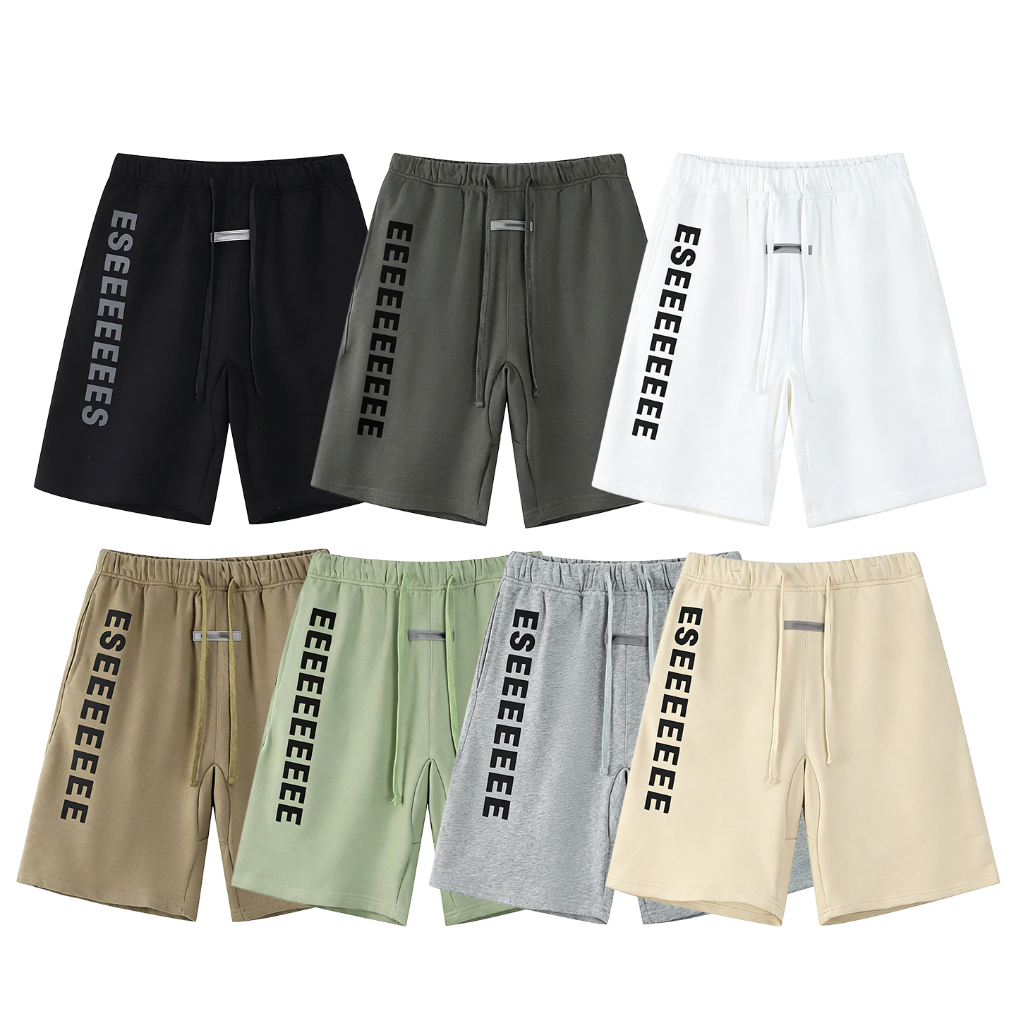 Pantalones Cortos Clásicos de Silicona con Doble Línea Lateral Vertical, Diseño de Marca de Lujo, Holgados, para Hombre, Estilo Urbano, para Parejas