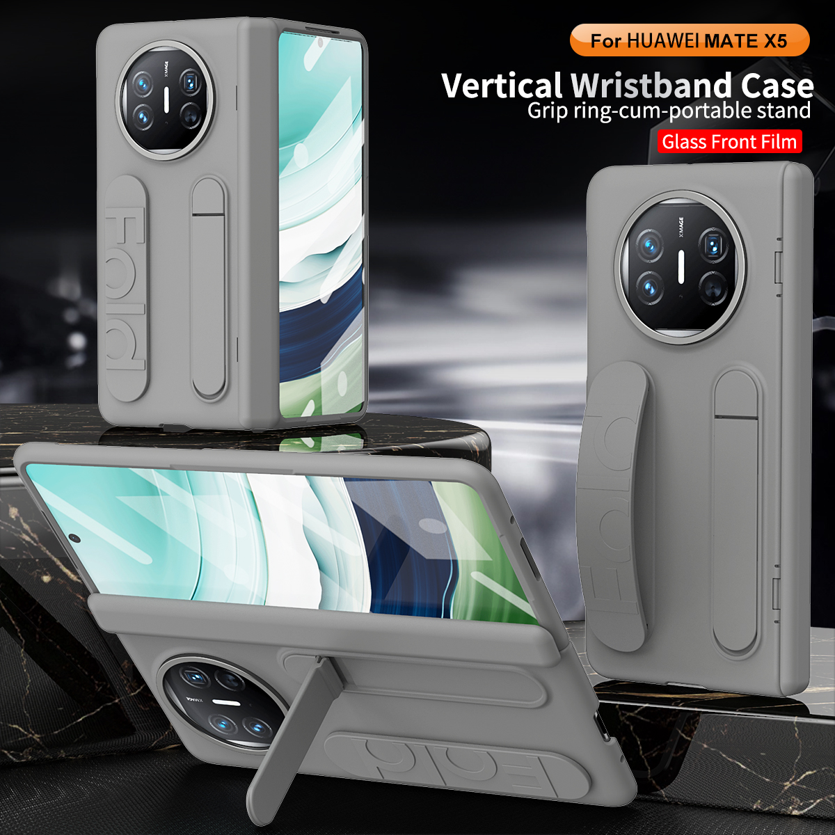 Cerniera Fonda per Huawei Mate X3 X5 X6 Custodia da polso Cinturino da polso Supporto Schermo anteriore Protezione in vetro Copertura in plastica Capa