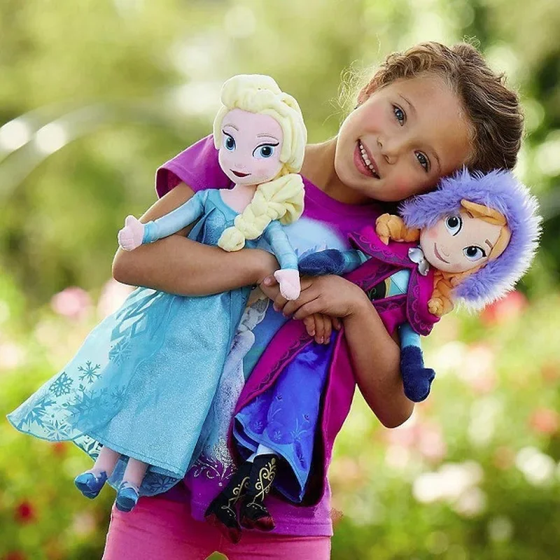 Lalka Elsa z Krainy Lodu 50 cm, Księżniczka Anna, Pluszowa Lalka Elsa, Zabawki dla Dzieci, Prezent na Halloween, Urodziny