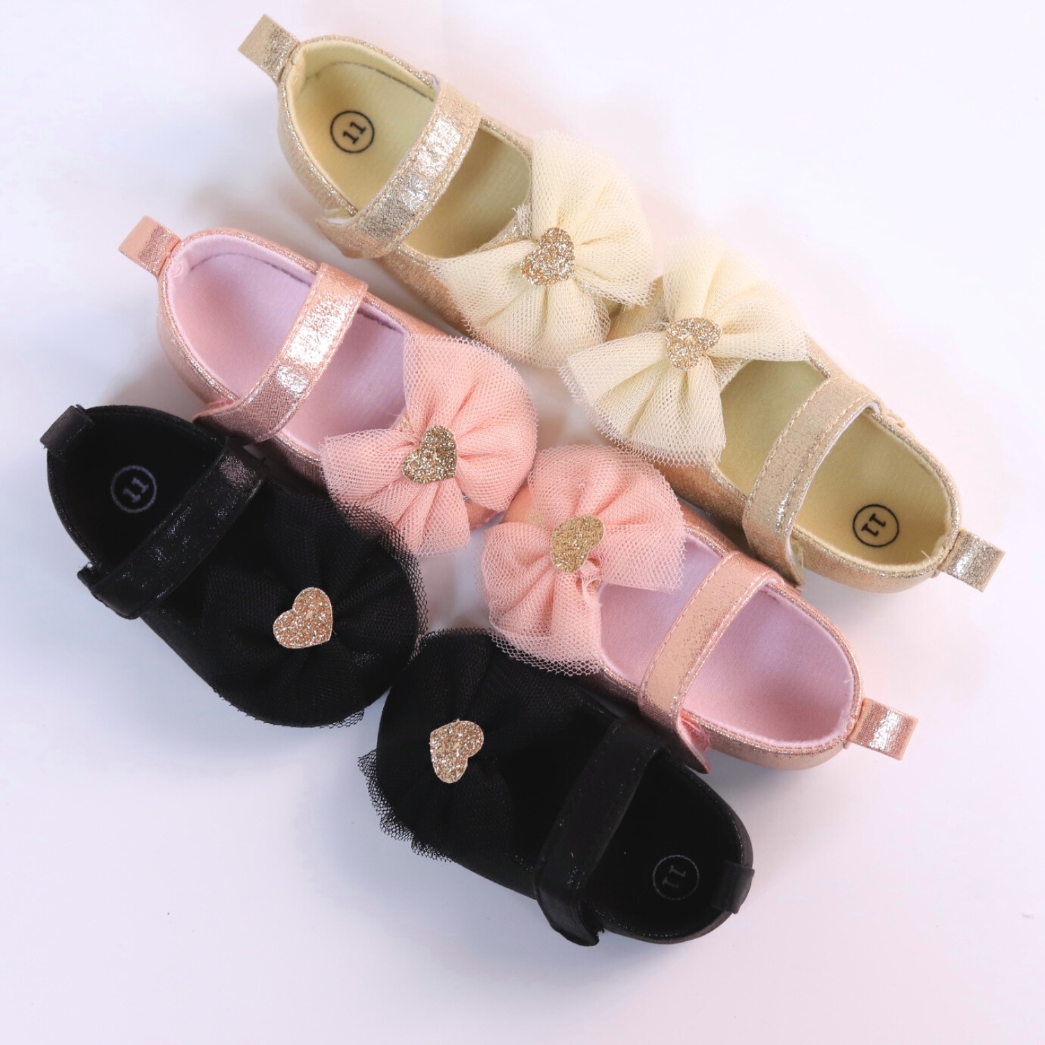 RABEISIR Trendy Elegant Bowknot Mary Jane Shoes For Baby Girls, Lightweight Non Slip Soft Flat Sole Shoes For Indoor Party
