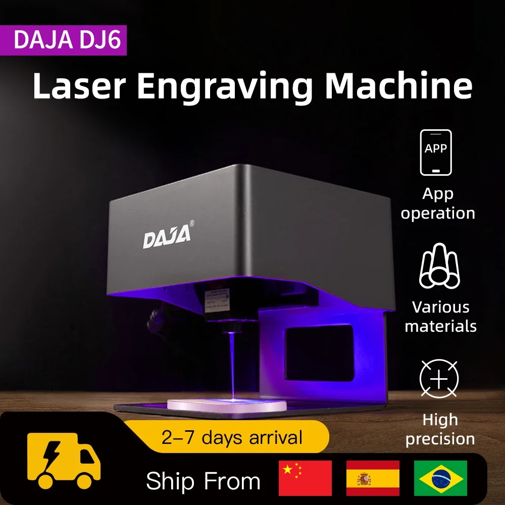 Daja gravador a laser cnc diy dj6 máquina de gravação a laser 3000mw rápido mini logotipo marca impressora cortador carpintaria madeira plástico