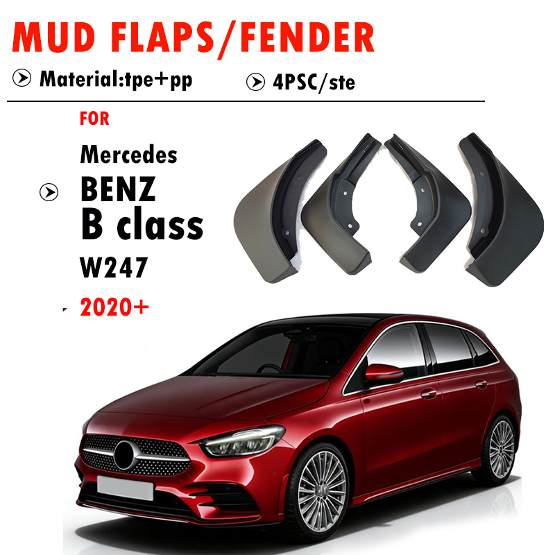 Garde-boue pour Mercedes Benz classe B W247 2020 2021 2022 2023, 4 pièces, accessoires de voiture avant et arrière