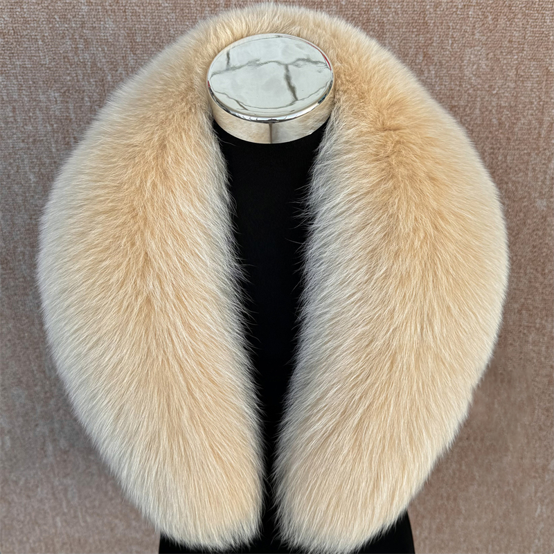 Echt Fox Pelz Kragen Frauen Winter Verdickt Pelz Kragen Schal Kragen Wraps Hals Wärmer Pelz Schals Schal Luxus Flauschigen Pelz Schal