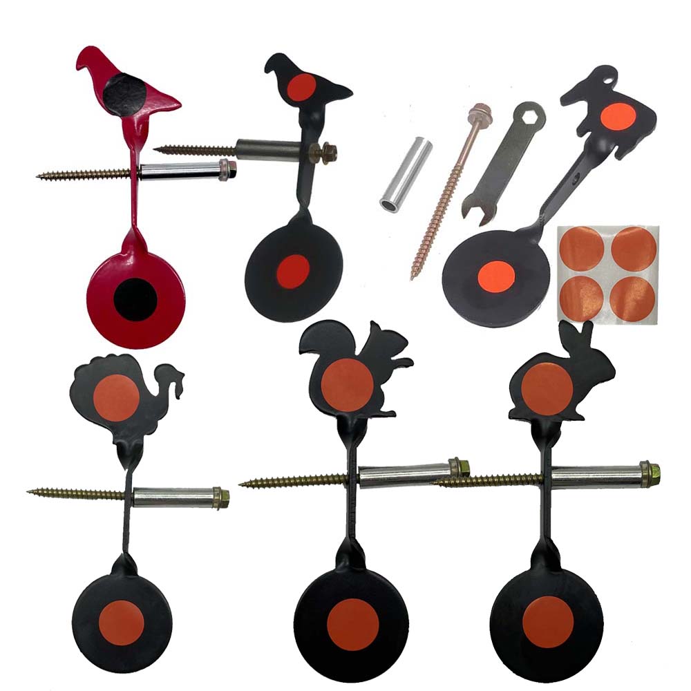 Vermelho e preto mergulho alvo pombo cabra tiro prática rotação de 360 graus, estilingue bbs caça esportes jogos de família