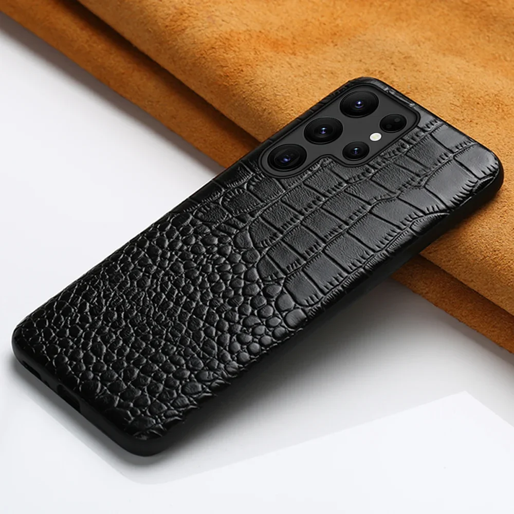 Custodia per telefono in vera pelle per Samsung Galaxy S24Ultra S22 S23 Ultra S21 Plus S20FE Note 20 A53 A54 5G Cover di protezione posteriore