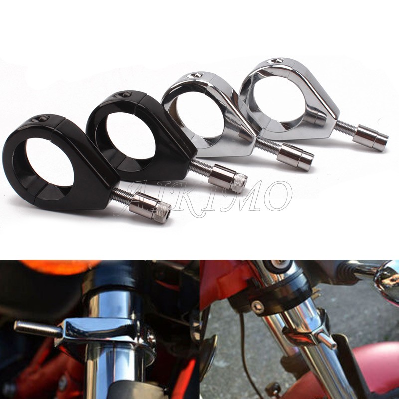 Motorfiets Richtingaanwijzer Relocation Beugel 39mm 41mm 49mm Vork Klem Mount Voor Harley Sportster 883 XL1200 voor Dyna Universele