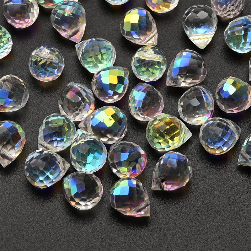 Cuentas de fresa de cristal de Color Austria AB, cuentas de vidrio facetadas brillantes de 10x8mm para fabricación de joyería, accesorios de vestido de novia DIY