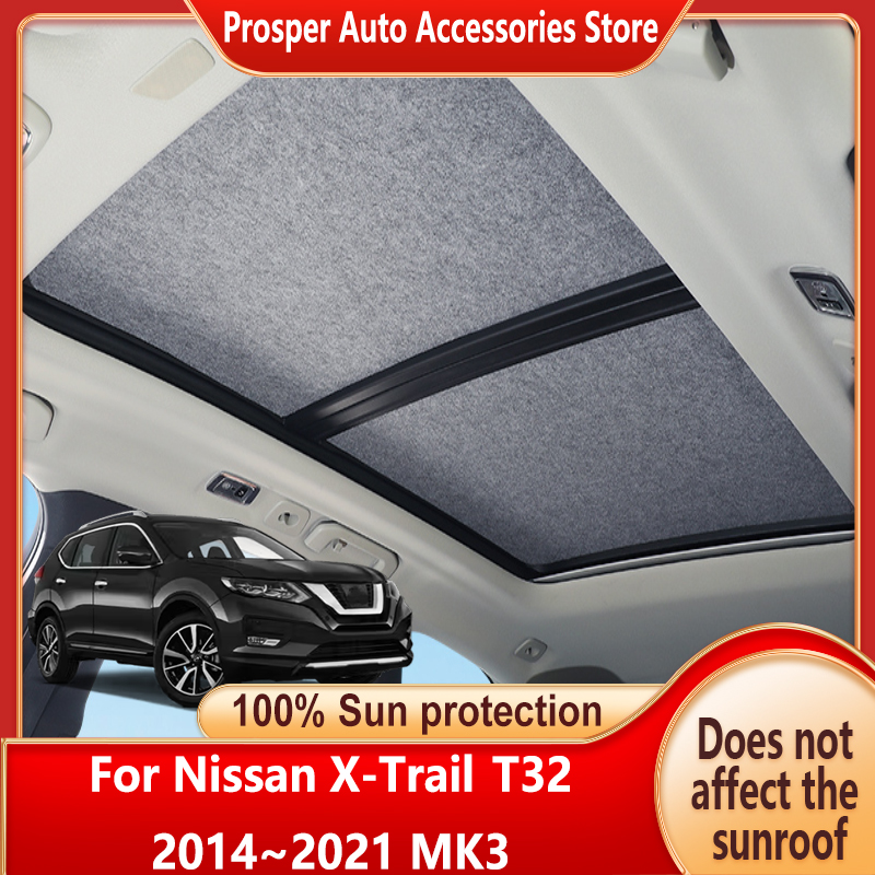Pare-soleil panoramique pour toit ouvrant de voiture, protection anti-UV pour Nissan X-Trail 2014~2021 MK3