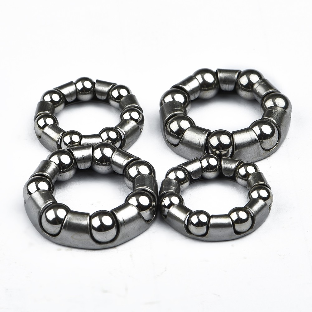 Set completo di cuscinetti per mozzo ruota per bicicletta da 4 pezzi Cuscinetto in acciaio anteriore e posteriore Riparazione biciclette Accessori per ciclismo Parti