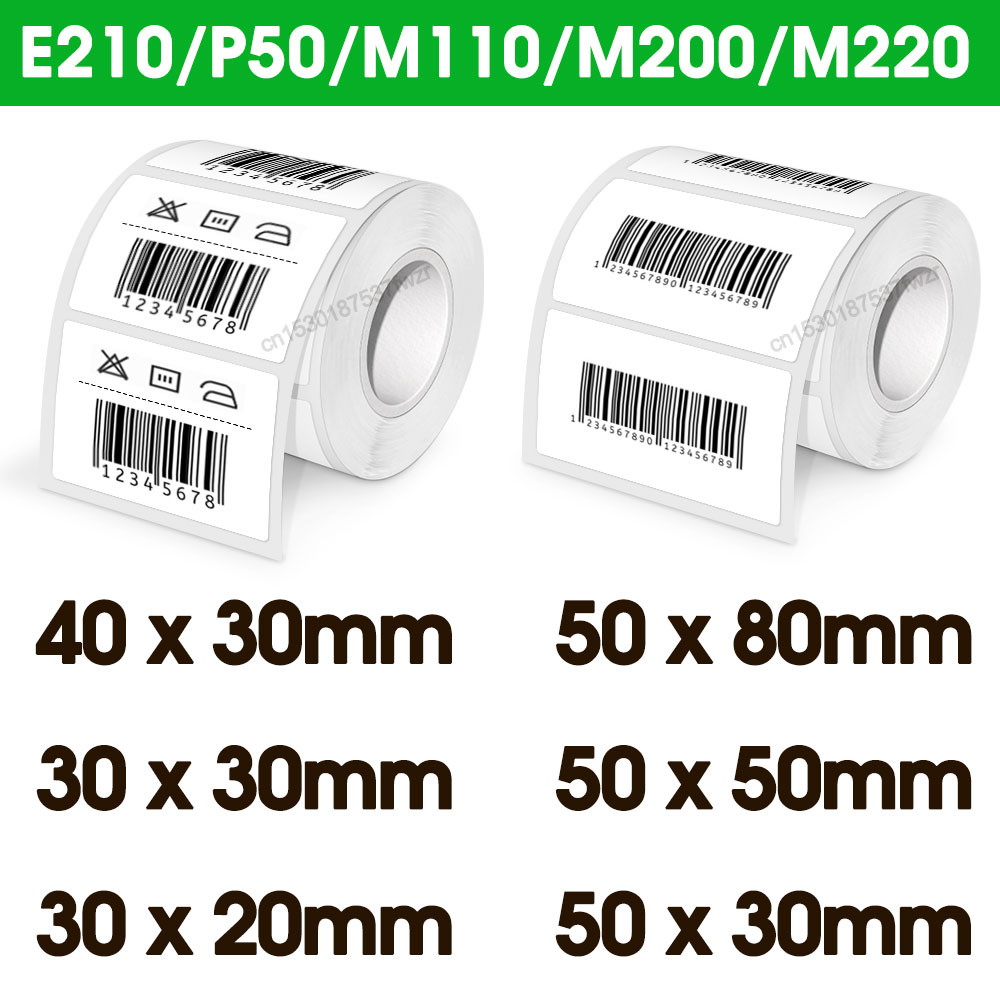 Gemischte Größe Marklife P50 Thermopapier Selbstklebender Etikettenaufkleber Kompatibel für M110 M220 M200 Drucker 50*80mm 50*30mm 40*30mm