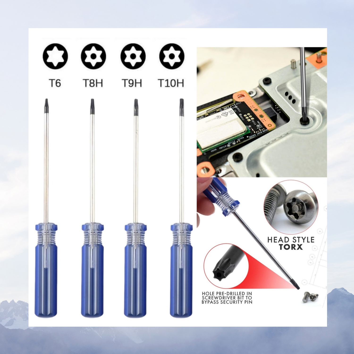 Набор отверток Torx T6 T8 T9 T10 T8H TR9 TR10 Защитная отвертка Torx, совместимая с серой S и X PS4 PS5 Ремонт контроллера