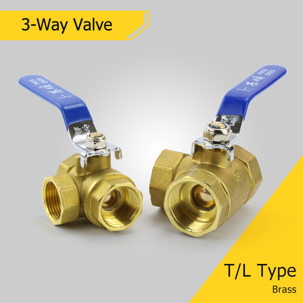 1/4 "3/8" 1/2 "3/4" 1 "BSP หญิงทองเหลือง Full Port T-Port L-Port 3 WAY วาล์วอะแดปเตอร์สําหรับน้ําน้ํามันแก๊ส