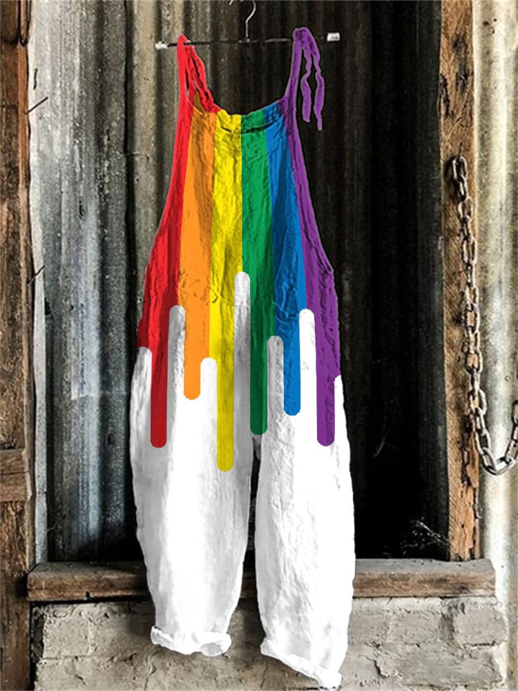 Mameluco informal cómodo para mujer, mameluco Retro de talla grande con tirantes estampados en 3D, patrón pintado a la moda