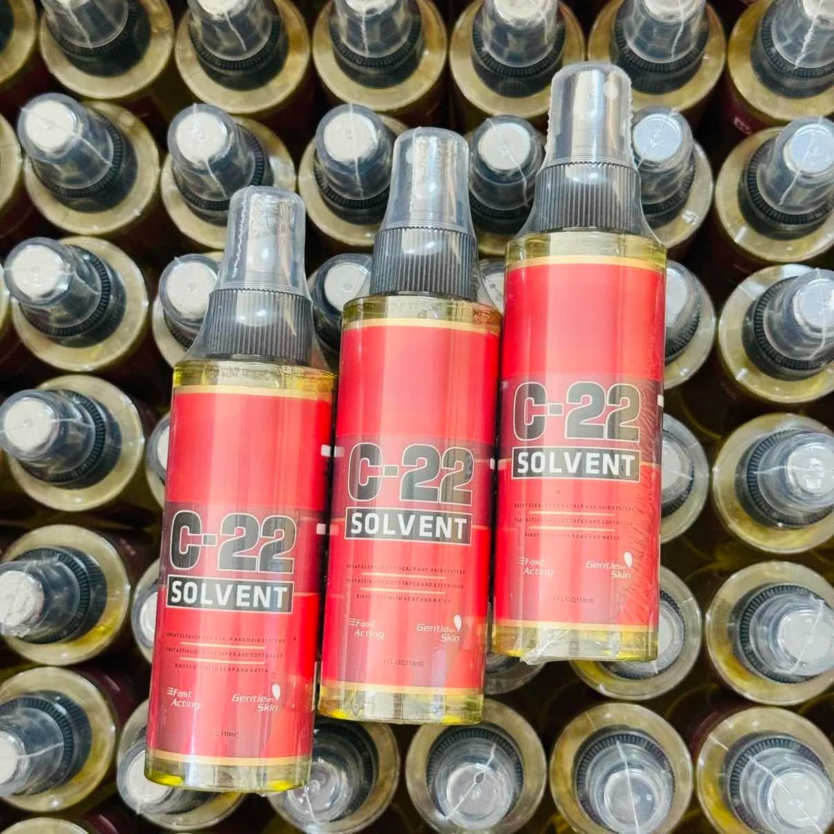 C-22/botella Removedor de pegamento en aerosol para pelucas de encaje, removedores de adhesivo para tupés, removedor de pegamento para extensiones de cabello con cinta adhesiva