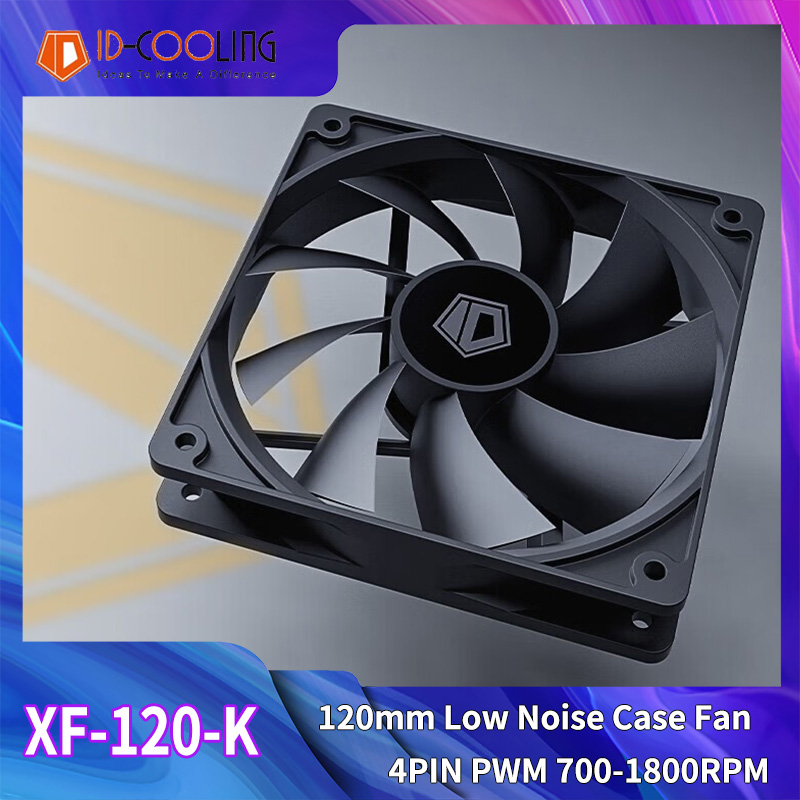 ID-COOLING XF-120-K 120mm 4Pin PWM chłodnica procesora wentylator do obudowy komputera 700-1800 obr./min ciche łożysko hydrauliczne do chłodzenia chłodnicy i podwozia