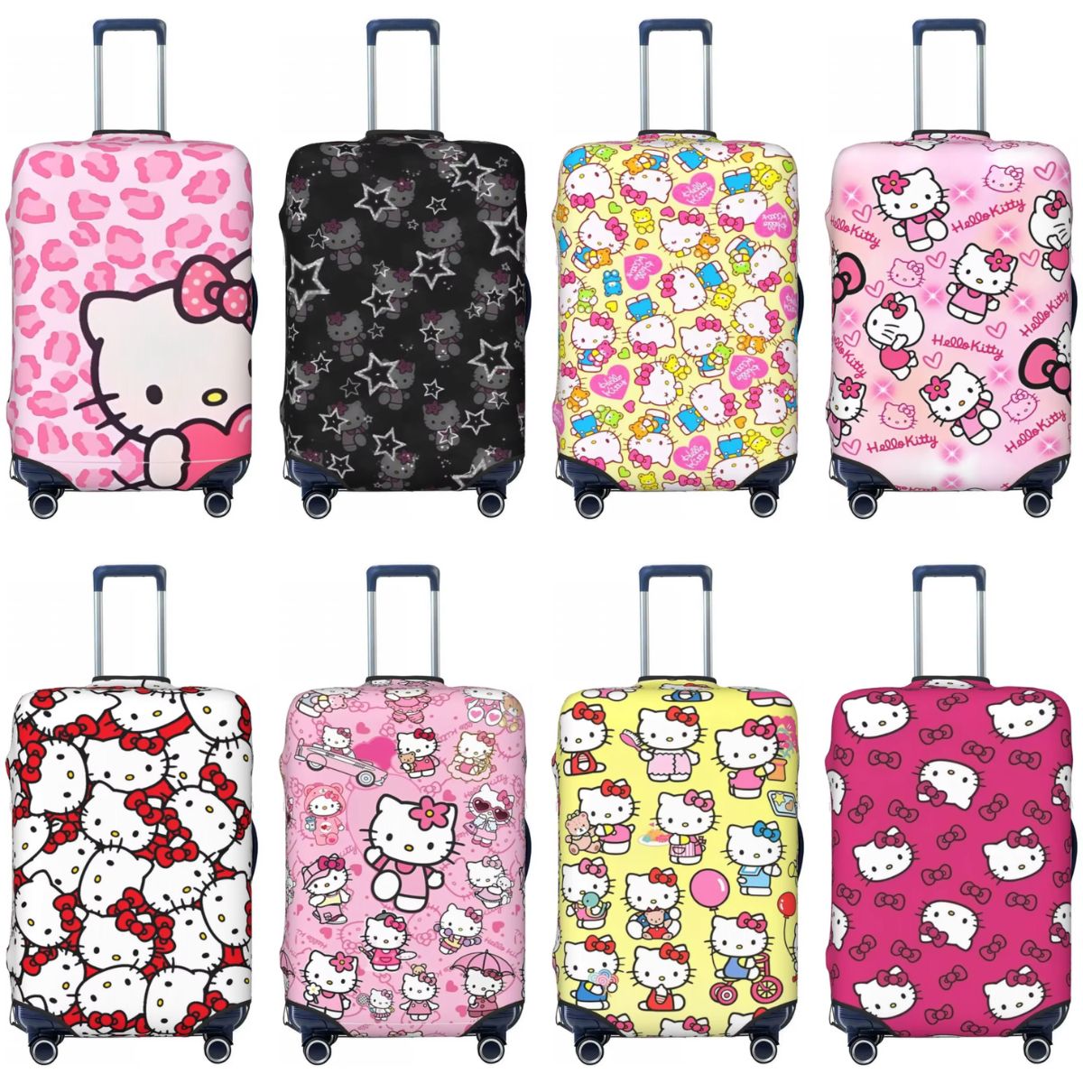 Olá kitty mala capa férias diversão dos desenhos animados animal personalizado qualquer cor bagagem caso protetor de viagem
