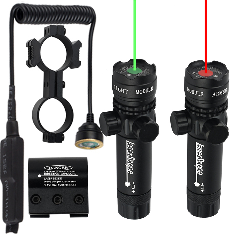 Calibrador láser de punto rojo y verde, mira táctica ajustable, accesorios de caza, localizador láser para riel de 20 mm