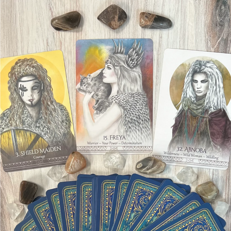10,4 * 7,3 cm The Goddess Spirit Oracle Deck 44 szt. Kart