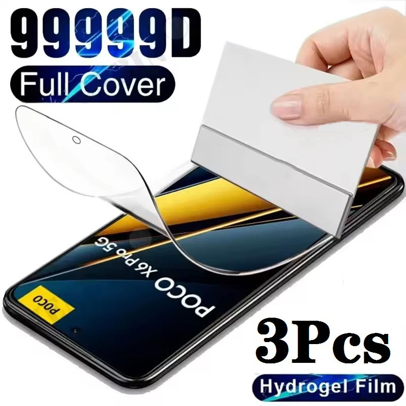 3 шт. HD гидрогелевая пленка с полным покрытием для Xiaomi Poco X7 Pro X6 M7 F7 Ultra Защитная пленка для экрана