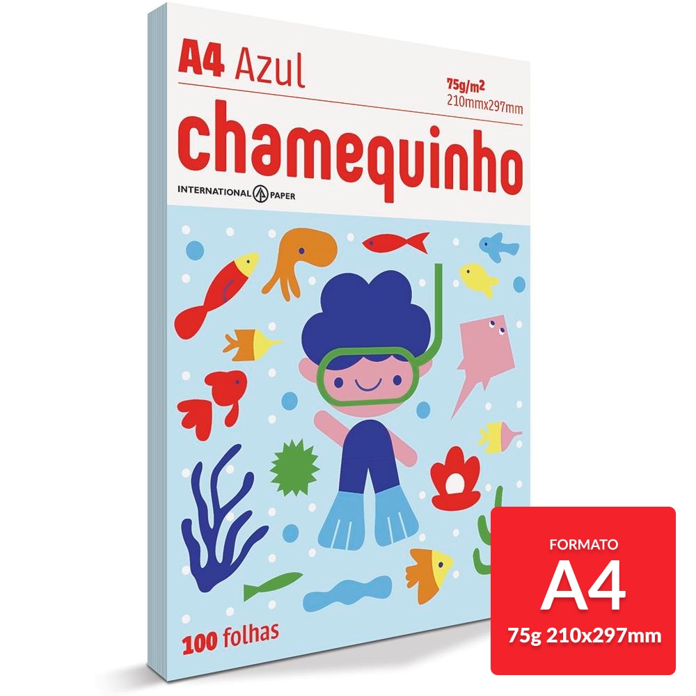 กระดาษซัลไฟต์ ชาเมควินโญ่ บลู 75 กรัม/ตร.ม. A4 ขนาด 21x29.7 ซม. 100 แผ่น