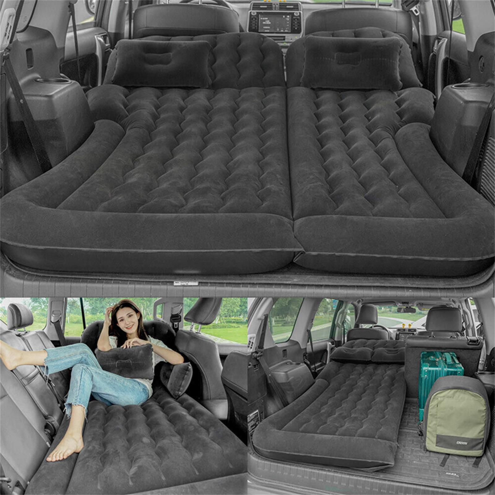 Matelas gonflable pour voiture avec pompe à air et oreiller, lit de voiture, siège arrière SUV, matelas de camping, matelas de couchage pour voiture gonflable
