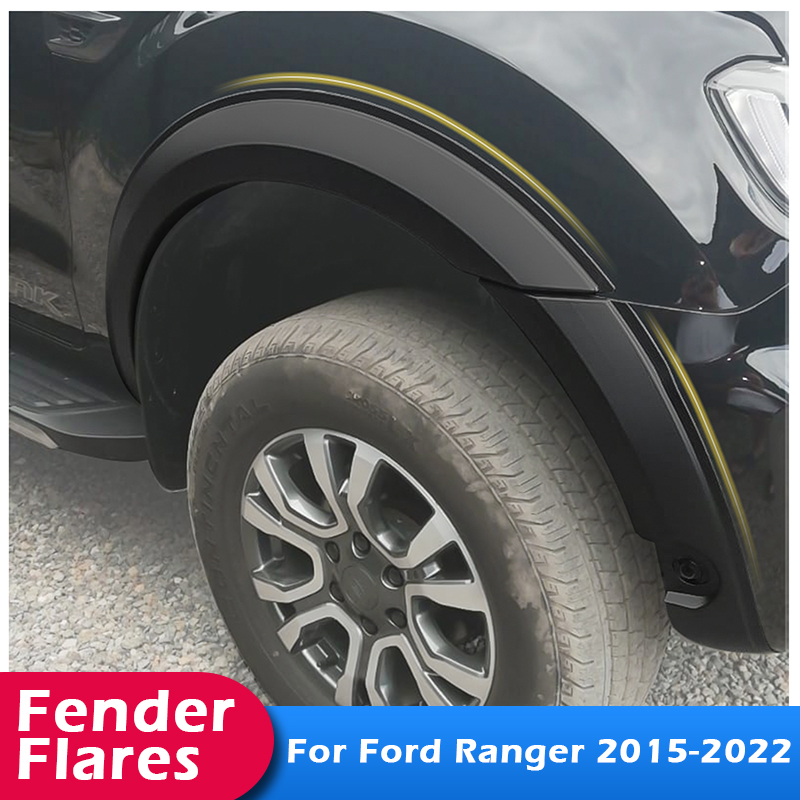 Garde-boue pour Ford Ranger Concertrak T7 T8 PX MK2 2015-2022, accessoires de voiture à double cabine 4tage, noir 256
