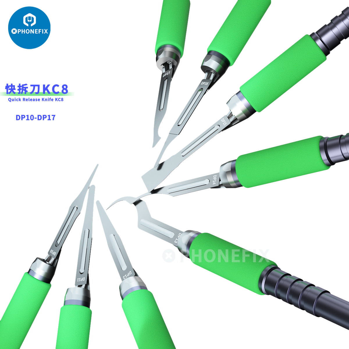 Mijing Quick Release Kinfe KC8 материнская плата IC удаление клея лезвие для ремонта процессора нож для разборки чипа ремонт скребок комплект ножей