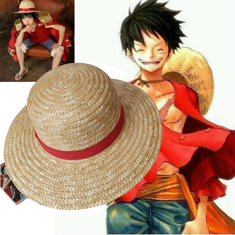 Chapéu de palha anime cosplay prop luffy boné role play verão palhaços palco desempenho acessórios adulto unisex guarda-sol chapéu