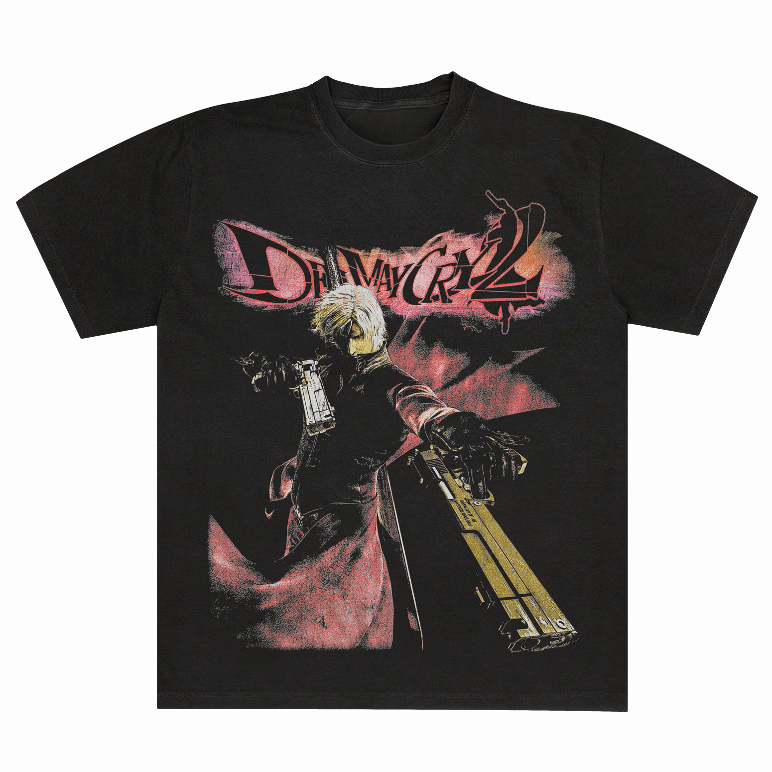 Maglietta Devil May Cry 2 Dante Retro Action Game per Uomo e Donna, T-Shirt Vintage con Grafica Hack and Slash, Streetwear