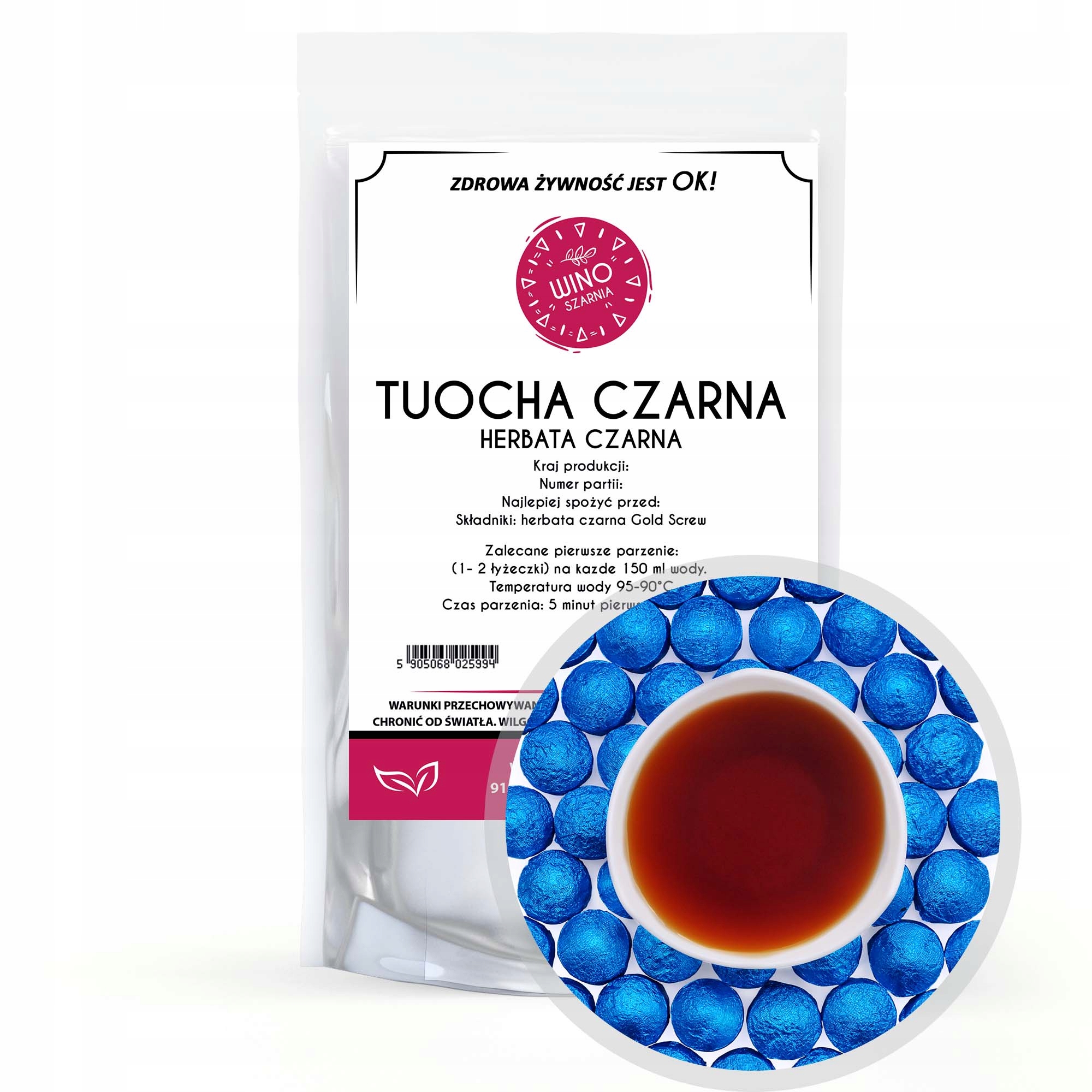 Herbata czarna prasowana TUOCHA Niebieska - 1kg Liściasta Chińska