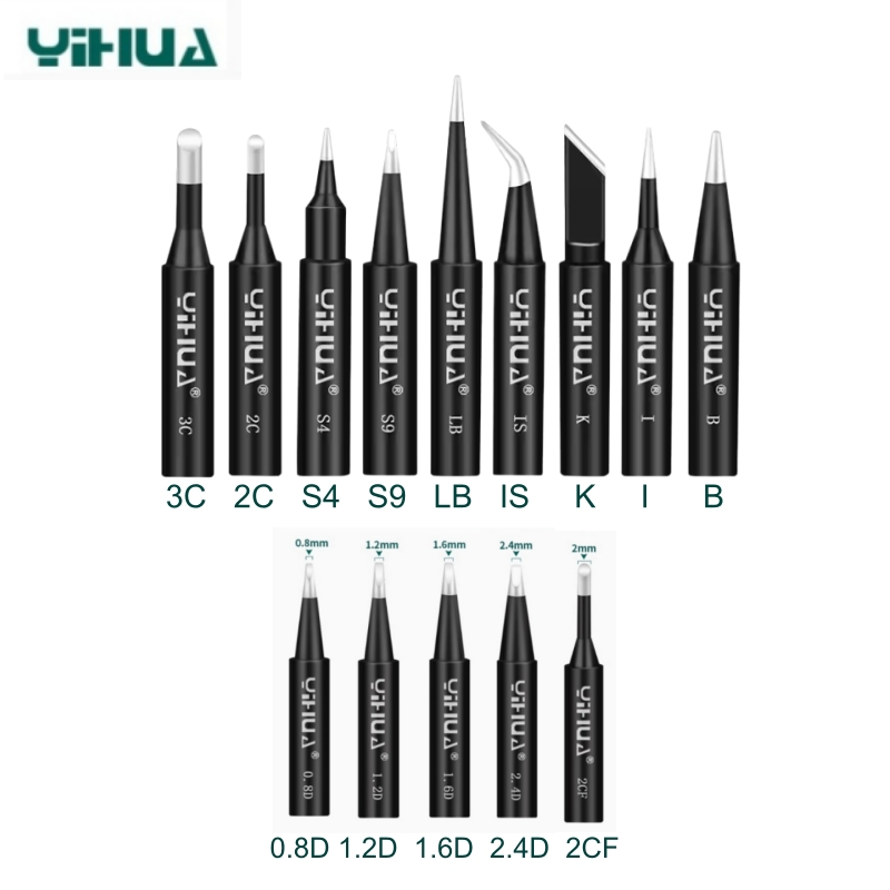 YIHUA 900M Series Pure Copper Soldering Tips Lead Free High Conductivity Replacements BGA  for 936/939/907 Solder Station Handle
