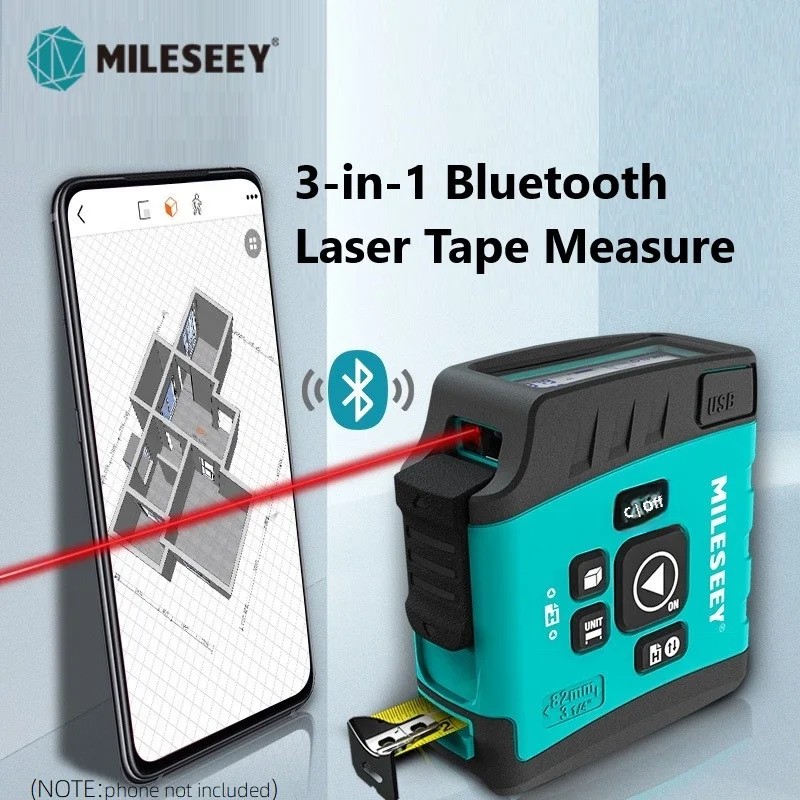 Mileseey DT20 BLUETOOTH ruban à mesurer laser annubasu Berat руnittка affichage numérique intelligent ruban à mesurer laser trena avec Bluetooth
