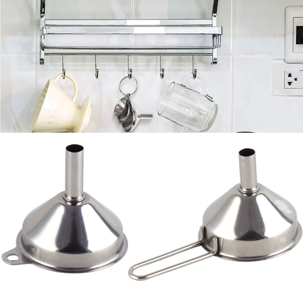 Filtro de aço inoxidável com alça boca larga Filtro de óleo de cozinha de especiarias