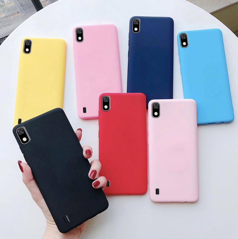 Funda para Samsung galaxy A10 A10E A20 A20E A30 A40 A50 A70 A01 A02 S A11 A21 A31 A41 A51 A71 color caramelo silicona TPU contraportada