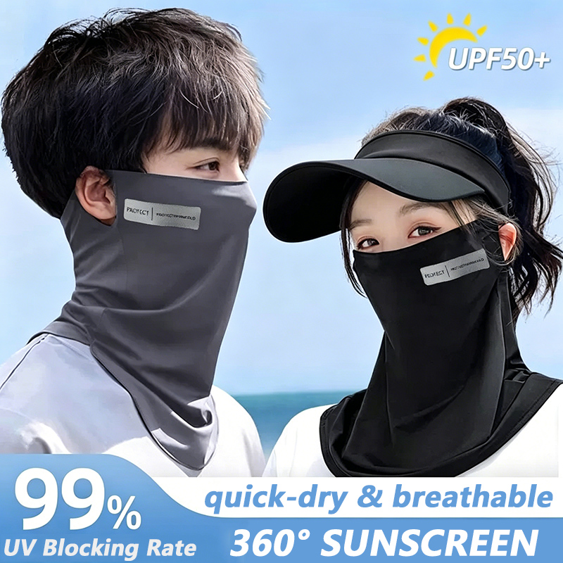 1/3Pcs Sunscreen for Men And Women UV Protection Ice Sleeve Face Mask And Sun Hat for Cycling Fishing Sun Protection