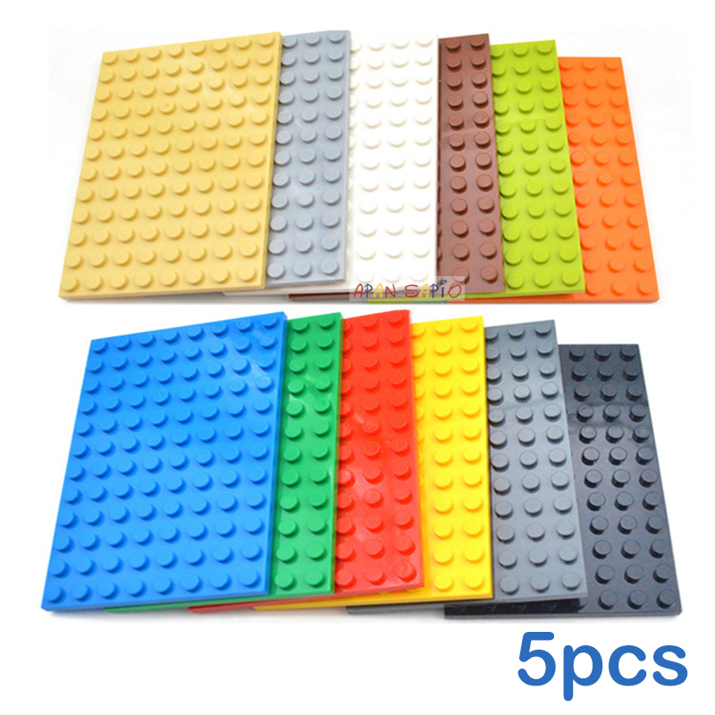 5 pezzi blocchi di costruzione fai da te 8x12 punti figure sottili mattoni 12 colori formato creativo educativo compatibile con giocattoli di marca per bambini