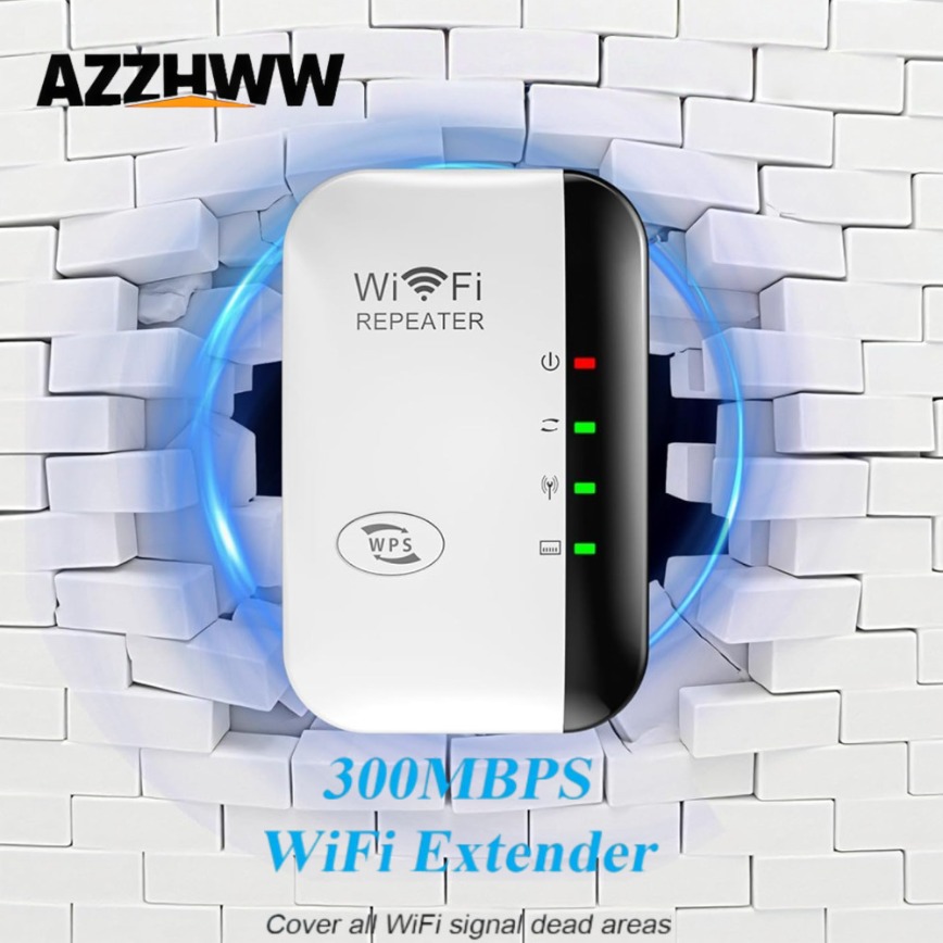 Усилитель сигнала Wi-Fi для дома, расширитель диапазона Wi-Fi, беспроводной повторитель 300 Мбит/с, усилитель дальнего действия с портом Ethernet RJ45