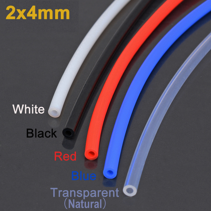 Tubo de PTFE extrusor Bowden de 1/2/4M para J-head Hotend V5 V6 1,75mm ID de filamento 2mm OD 4mm tubo Teflonto para pieza de impresora 3D Ender 3