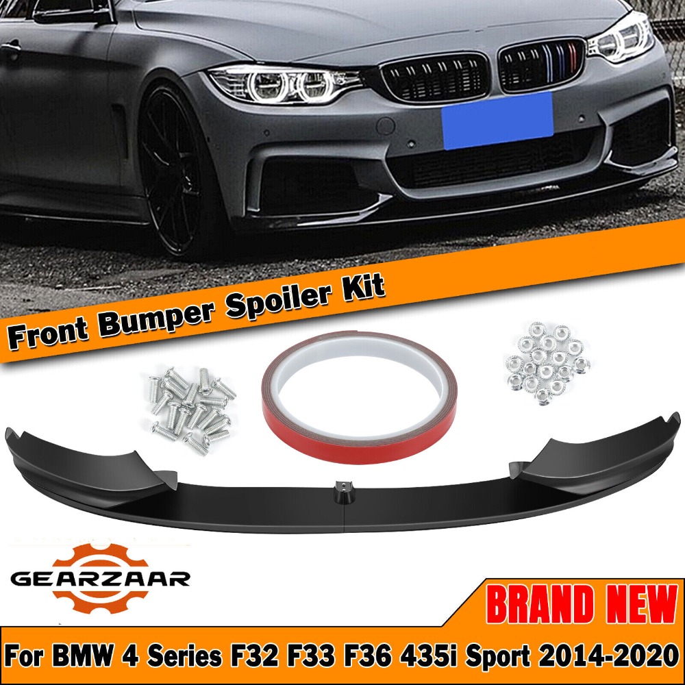 Labio divisor delantero M PERFORMANCE para BMW, F32, F33, F36, serie 4, 14-20, negro mate