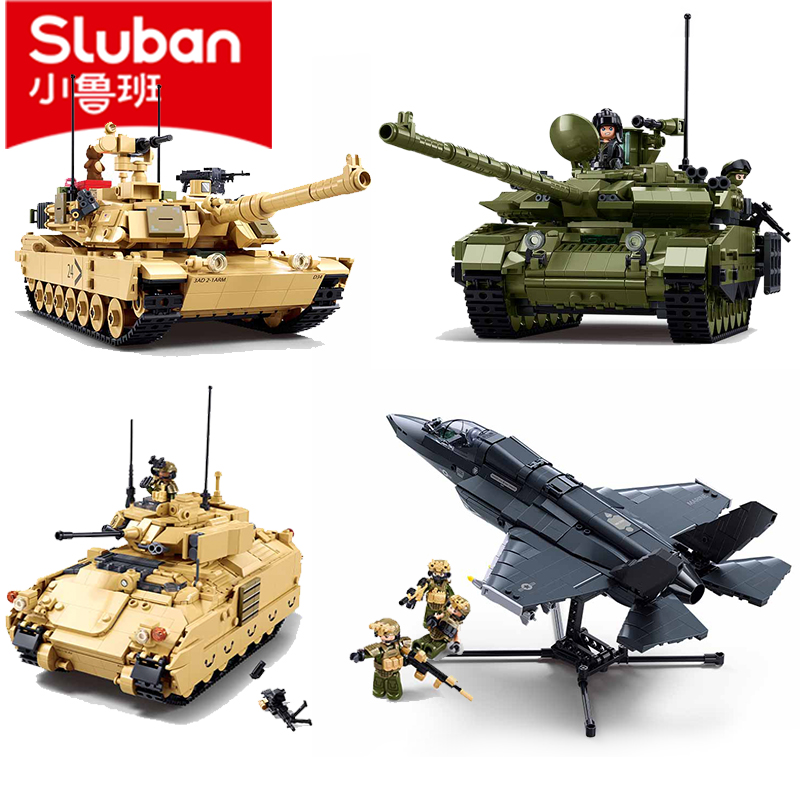 Novo sluban m3a3s infantaria veículo blindado abrams tanque blocos de construção clássico militar jogos alerta vermelho modelo ww2 tijolos brinquedo presente