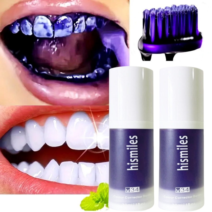 Paarse Whitening Tandpasta Diepe Reiniging Vlekverwijdering Tandpasta Frisende Adem Mondverzorging Essentials voor Thuis Dagelijks Leven 30ml