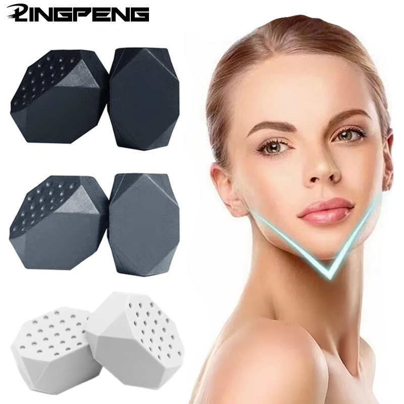 2 Stuks 50/60Lbs Kaak Exerciser Herdefine Kaaklijn Trainer Dubbele Kin Jawliner Facial Chew Bite Spier Anti-stress Gezicht fitness Bal