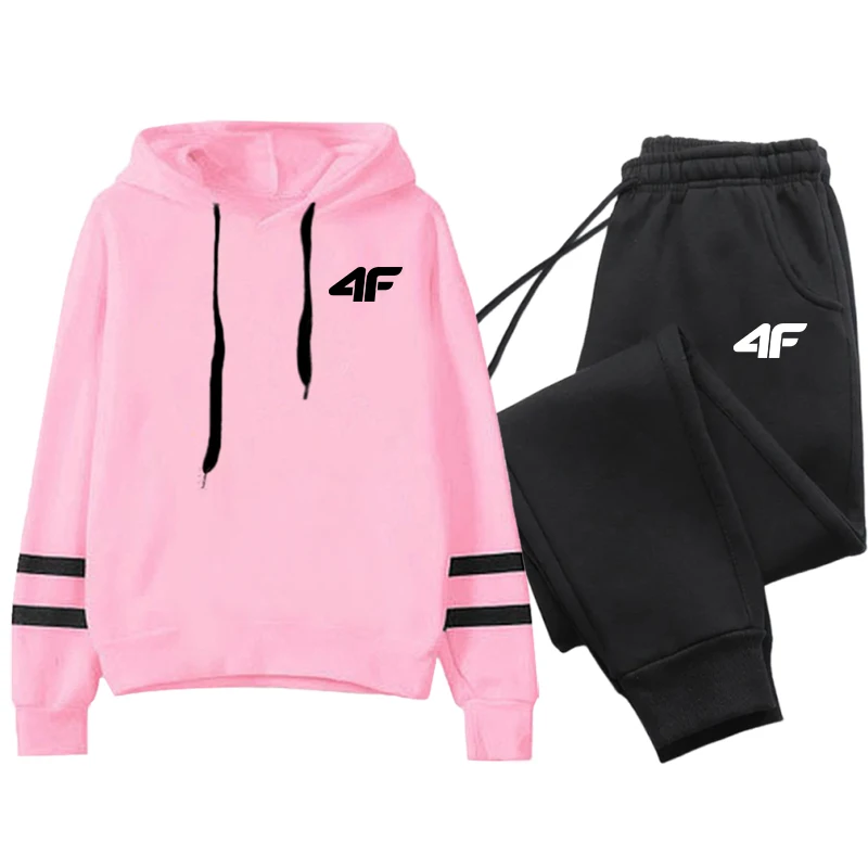 Hot Sales Dames Trainingspak Hoodies Streep Casual Sweatshirts uit één stuk en Dagelijkse Joggingbroeken Comfort Outdoor Joggen Sport