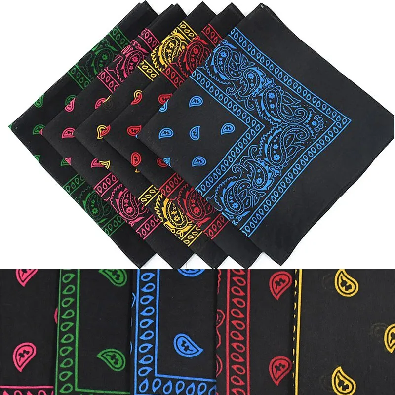 Nuevas bandanas unisex de algodón estilo hip hop con estampado de cachemira, mascarilla facial, pañuelo, accesorio para la cabeza, diadema para mujer, pañuelo cuadrado para hombre, mascarilla de pesca, pañuelo para senderismo