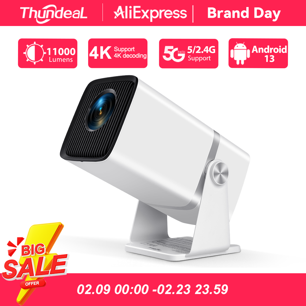 ThundeaL 4K Full HDโปรเจคเตอร์FHD TD80W Android WiFi 3Dโฮมเธียเตอร์TD80 แบบพกพาBeam Miniโปรเจคเตอร์การประชุม 3DวิดีโอPK HY320