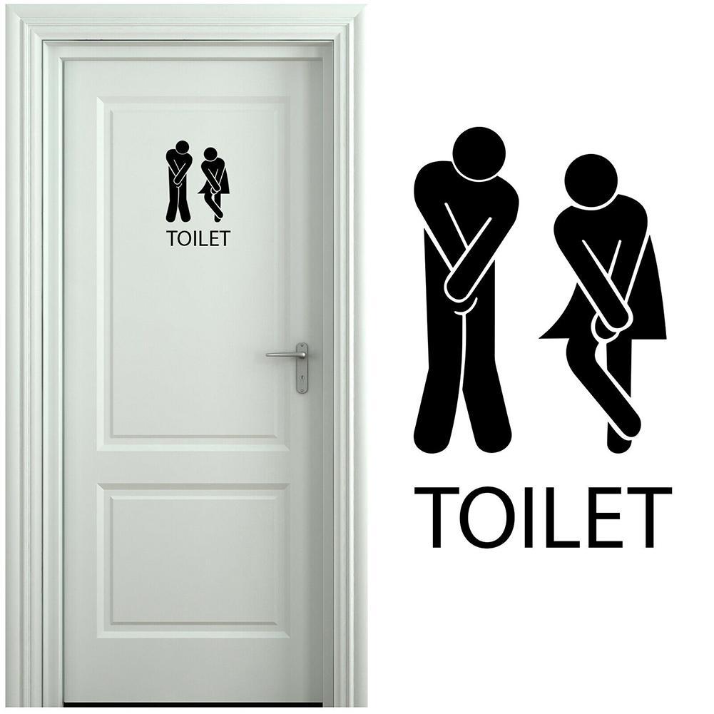 Kreative Lustige Wc Wand/Tür Aufkleber Badezimmer Dekoration Wasserdicht Aufkleber Vinyl Tapete Poster Wohnkultur Die Wand O E0O8