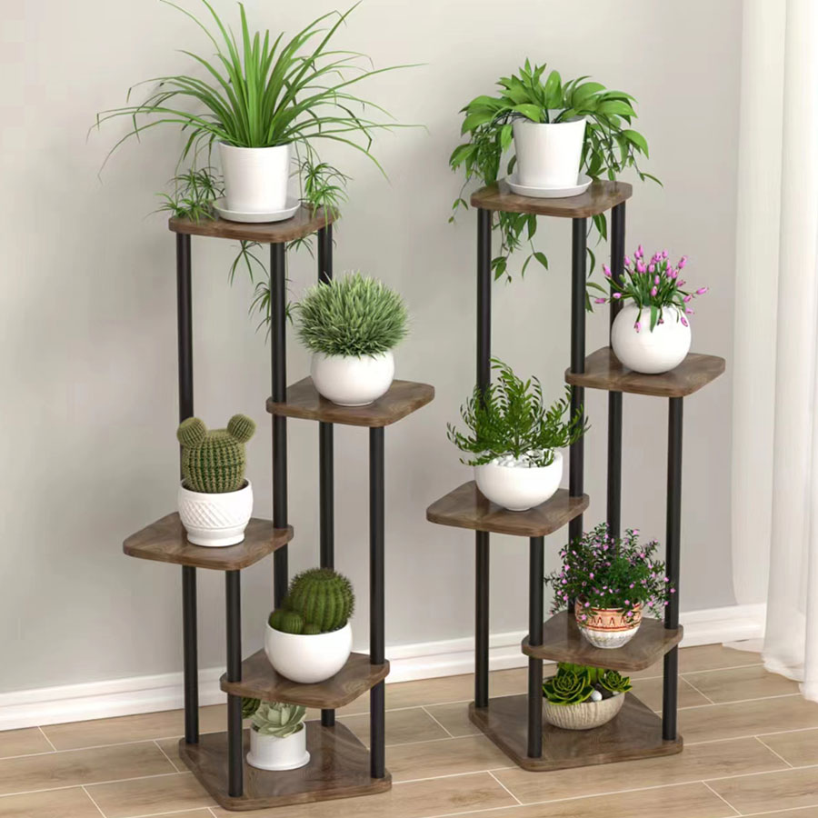 Pflanzenständer Ständer für Blumen Eisen 6/7/8 Schichten Pflanzenregal Pflanzenorganisator Lagerung Pflanzenhalter Ausstellungsstand Gartendekoration