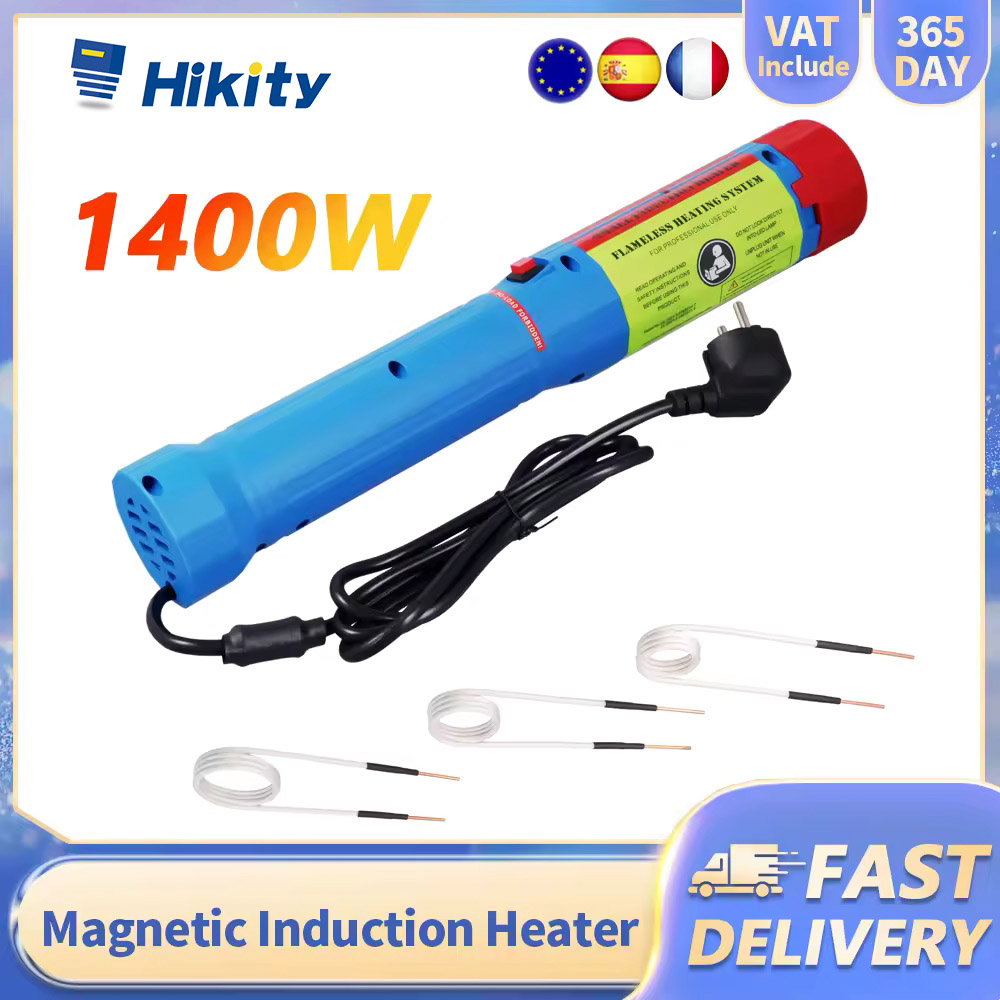 Aquecedor Automotivo Hikity sem Chama, Aquecedor por Indução Magnética para Remoção de Parafusos, Ferramenta de Indução de Calor 1400W para Remoção de Parafusos Enferrujados e Quebra-Porcas