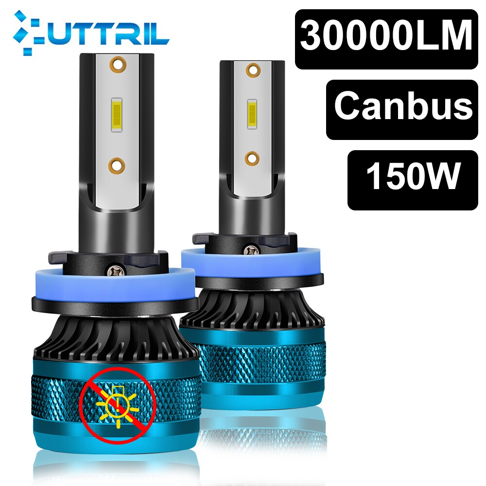 CANbus H4ไฟหน้า LED CSP ชิป LED H1 H11 H8 H9 9006 HB4 HB3 150W ไฟตัดหมอกไฟหน้ารถยนต์6000K 30000LM 12V